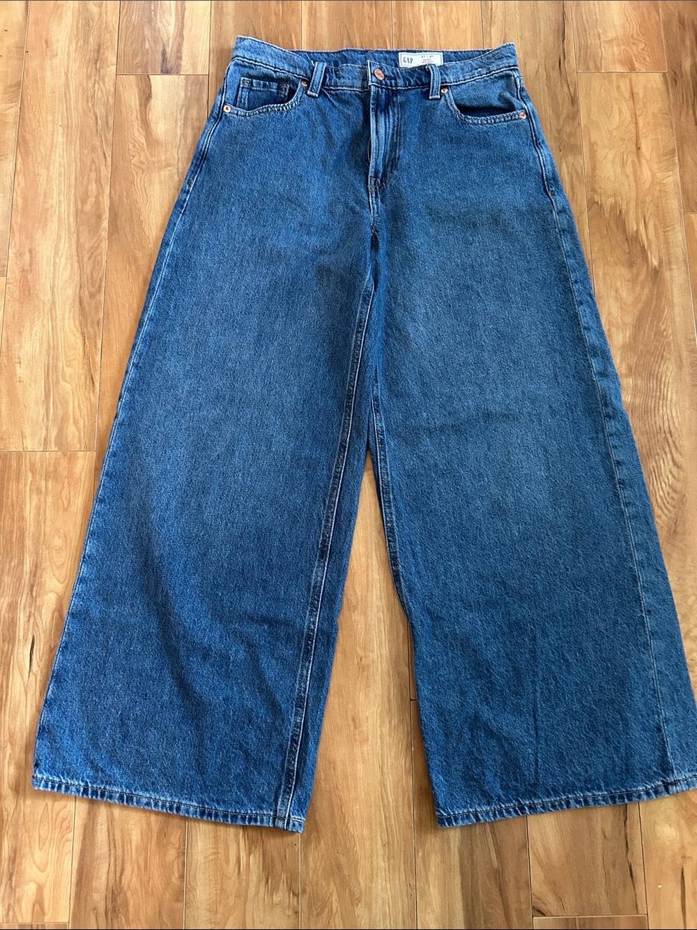 GAP baggy mid rise wide leg jeans size 4/27